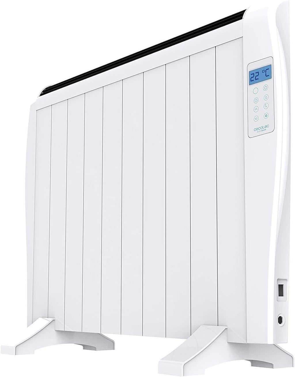 Cecotec Radiatore ad olio con telecomando ReadyWarm 2500 Thermal. 1800 W, 12 elementi in alluminio, display LCD, 3 modalità di riscaldamento, timer, design sottile, protezione contro il surriscaldamento Overprotect System