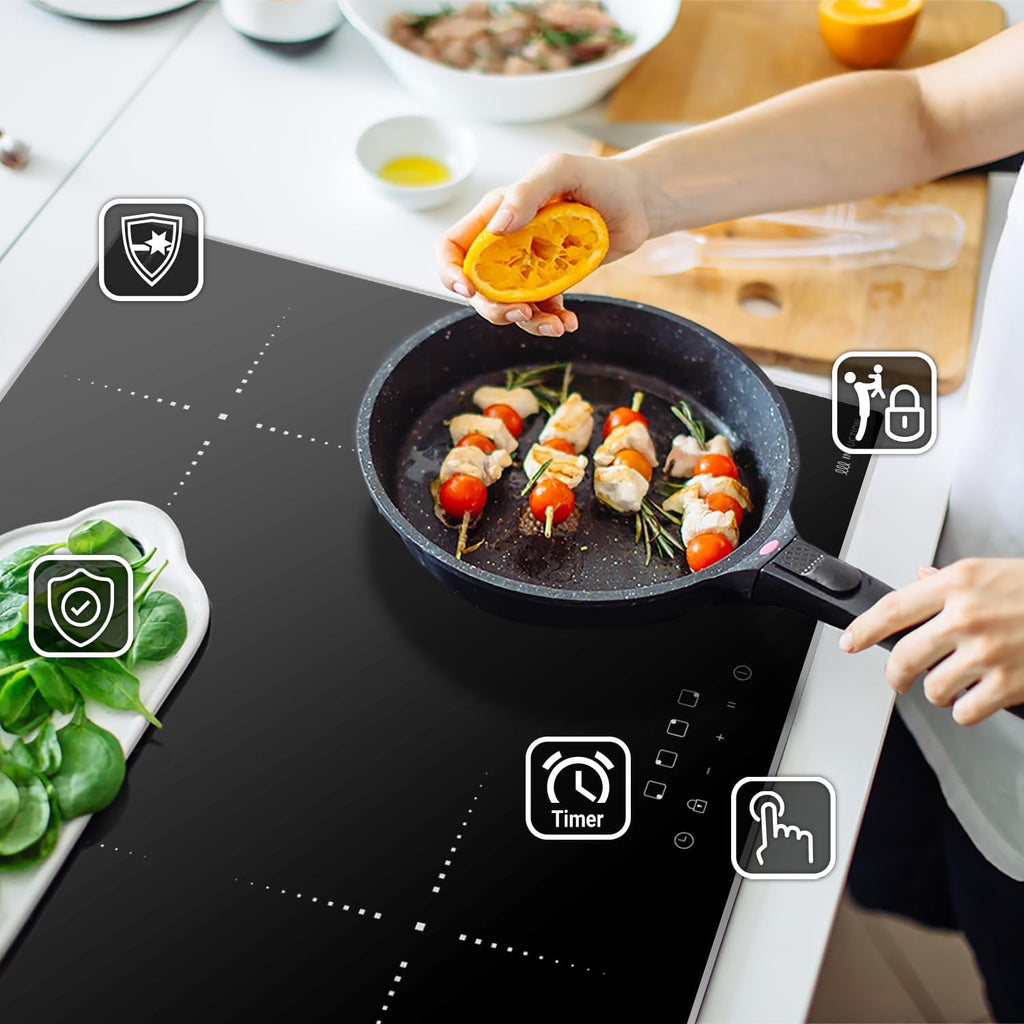 KKT KOLBE Autarkes Herdset | 60cm Einbaubackofen BO8805SS | 59cm Induktionskochfeld IH85900RL | Grill | Heißluft | Automatik-Timer | 2-fach Wärmeschutzverglasung | Kindersicherung | SET8805IH859RL