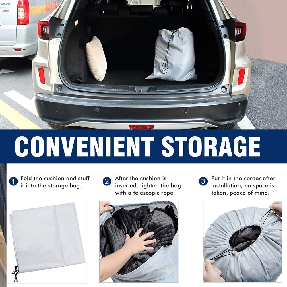 Trasportino da viaggio per auto per animali domestici di piccola, media e grande taglia, per cani/gatti, cuccioli, con parte inferiore antiscivolo e rivestimento lavabile, nero
