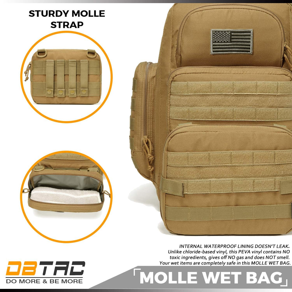 DBTAC Zaino Fasciatoio per Papà, Borsa Fasciatoio Grande per Uomini con Materassino per il Cambio, Tasche Isolate + Lavabili, Cinghie per Passeggino, Marrone Chiaro