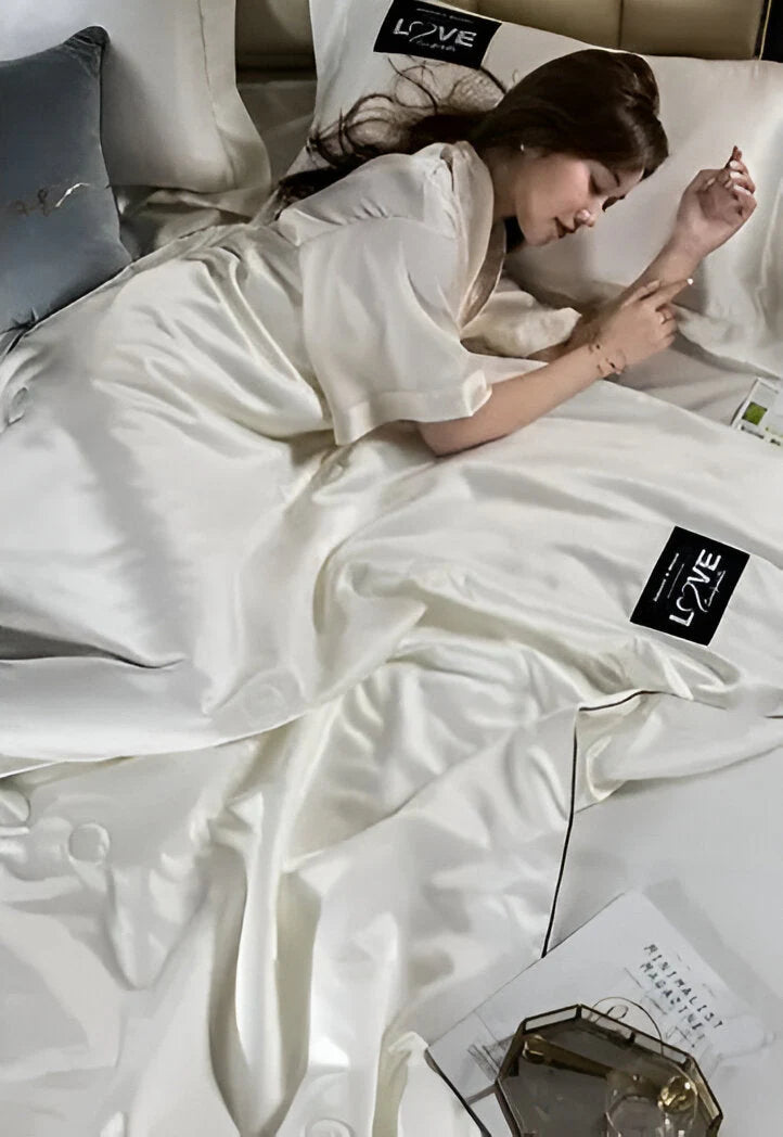 SilkyLux Satin-Bettwsche – Weiche & Atmungsaktive Decke für Ganzjhrigen Komfort