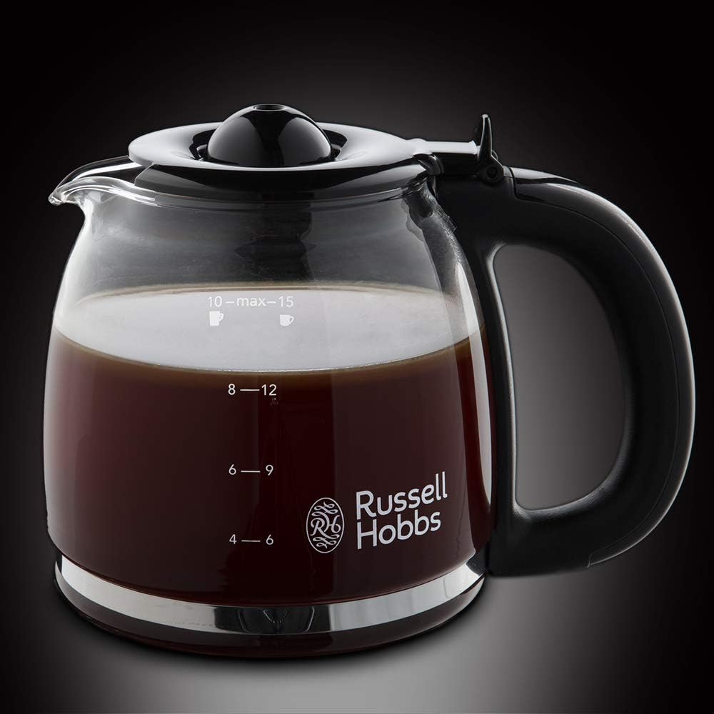 Russell Hobbs Set Colazione Colours+ Rosso: Macchina da caffè [Timer digitale, Doccetta per estrazione e aroma ottimali] 24031-56 + Bollitore [1,7l, 2400W] 20412-70 + Tostapane [per 2 fette] 26554-56