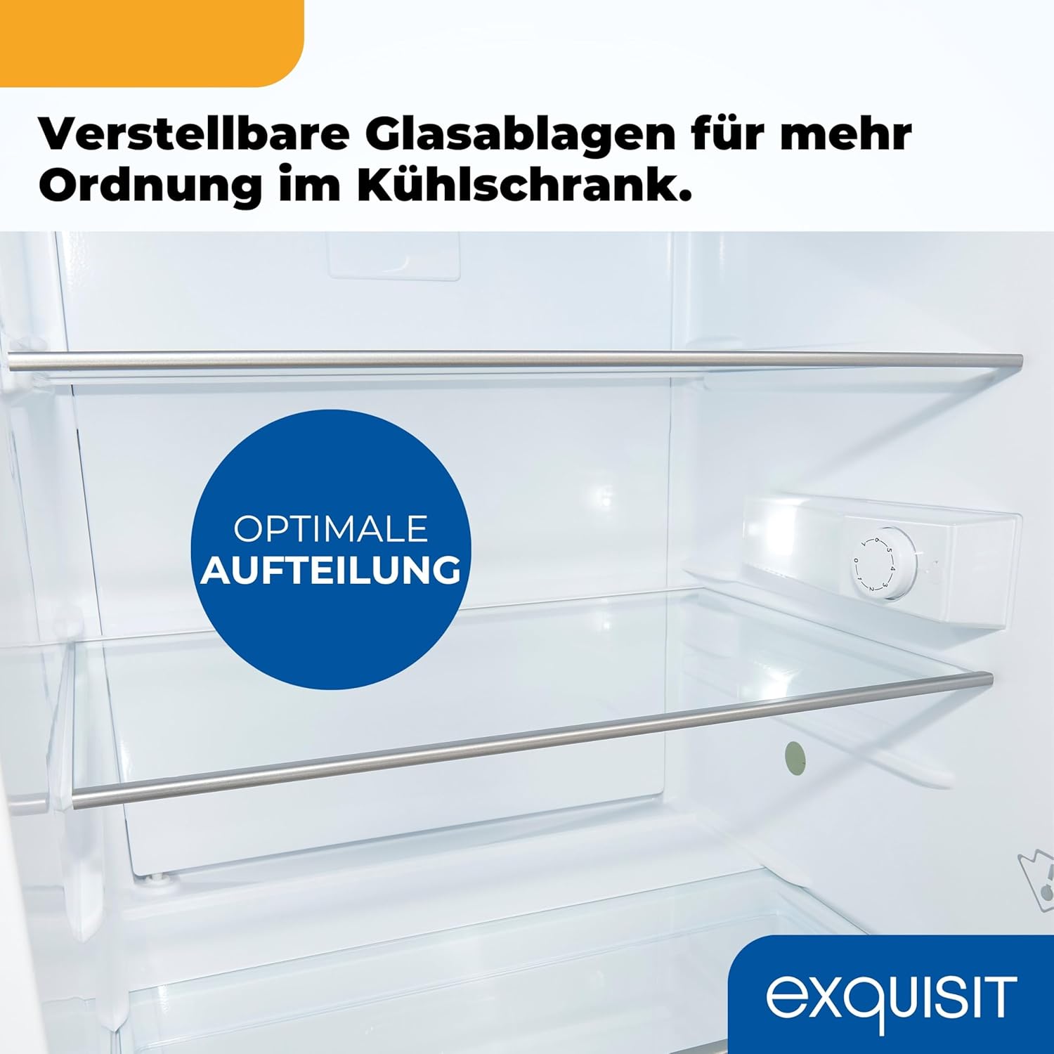 Exquisit Frigorifero senza scomparto congelatore, 133 litri, frigorifero a tutta capacità a libera installazione, cerniera porta reversibile, KS516-V-H-010D bianco