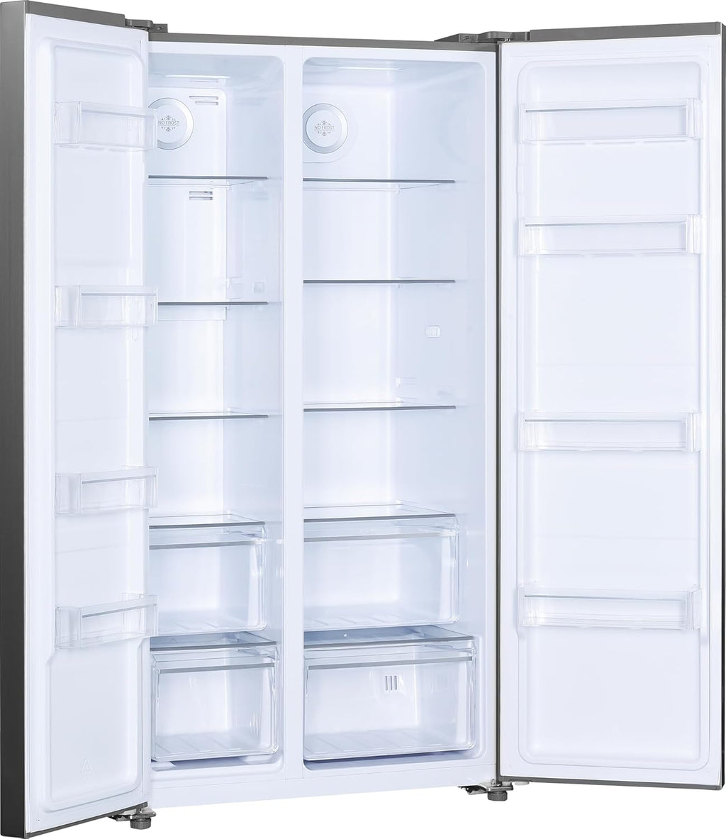 Beko GNO5322WDXPN Side-by-Side, frigorifero, congelatore, volume totale 532 l, vano frigorifero 347 litri, vano congelatore 185 litri, display multifunzione, NoFrost, dispenser acqua, acciaio inossidabile