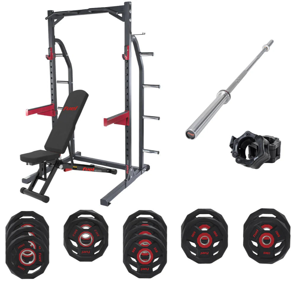 FUEL Fitness HR400 Power Set: Half-Cage + Panca pesi + Bilanciere + Dischi pesi