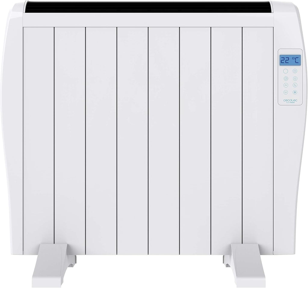 Cecotec Flachheizkrper mit Fernbedienung ReadyWarm 2500 Thermal. 1800 W, 12 Elemente aus Aluminium, LCD-Bildschirm, 3 Heizungsmodi, Timer, Slim Design, berhitzungsschutz Overprotect System