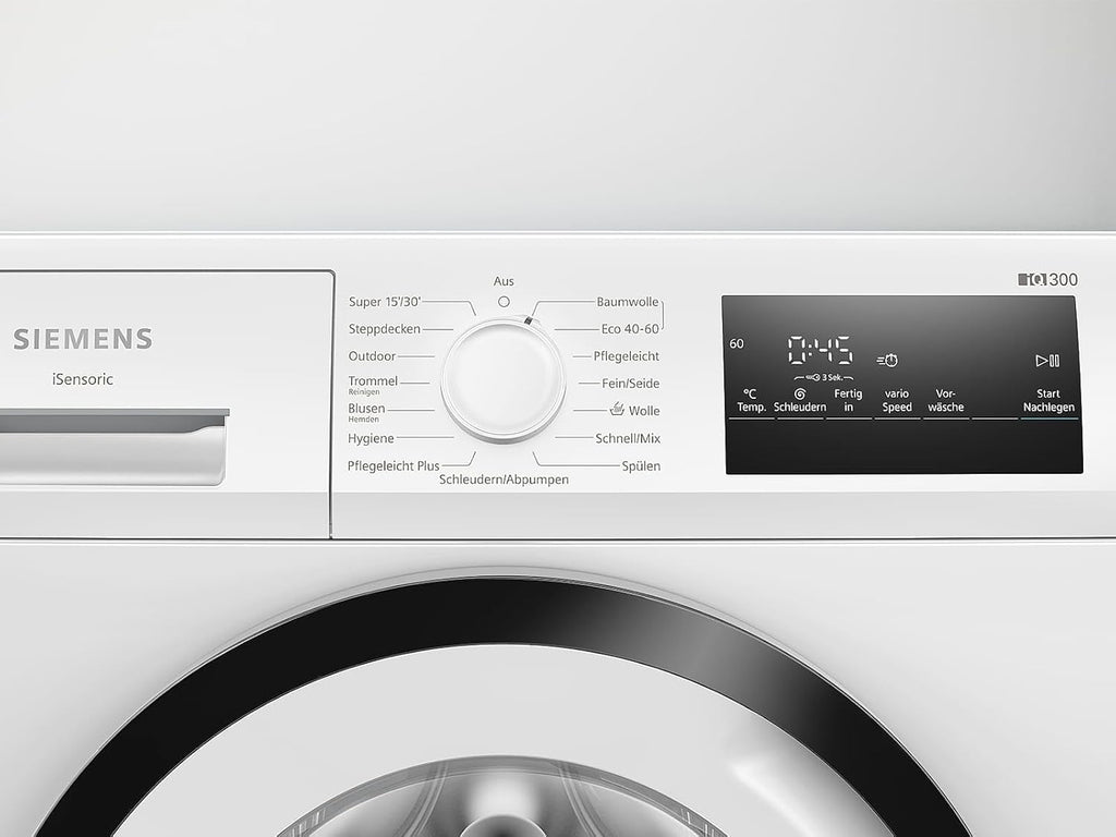 Siemens WG54G106EM iQ500, Waschmaschine 10kg, 1400 U/min, Antiflecken-System, varioSpeed für schneller saubere Wsche, Nachlegefunktion, wscheschonend, LED-Display, aquaStop, Amazon Exclusive Edition