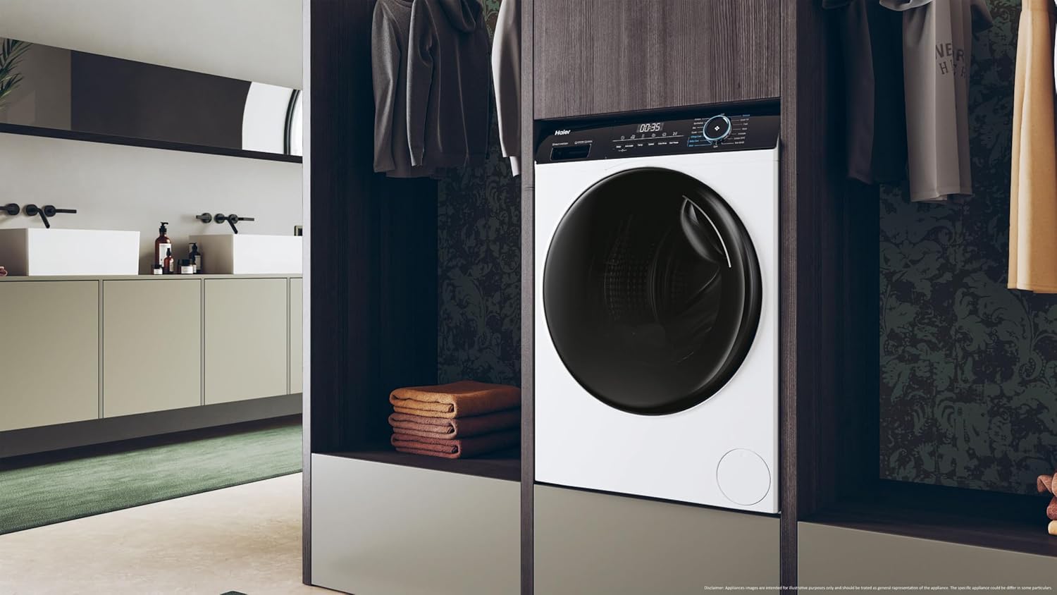 Lavasciuga Haier I-PRO SERIE 7 HWD80-B14979 / 8 kg Lavaggio / 5 kg Asciugatura / Motore Direct Motion - estremamente silenzioso / Cesto XL / Programma vapore I-Refresh / Protezione completa dall'acqua