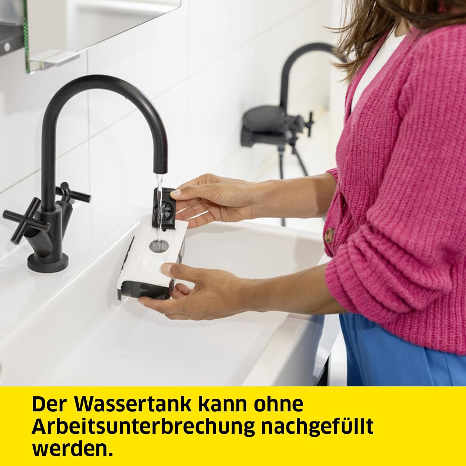 Krcher Dampfreiniger SC 3 Upright EasyFix, Aufheizzeit: 0,5 min., Flchenleistung: ca. 60 m, Tank: 0,5 l, Heizleistung: 1.600 W, mit Bodendüse, Bodentuch, Teppichgleiter, Entkalkungskartusche