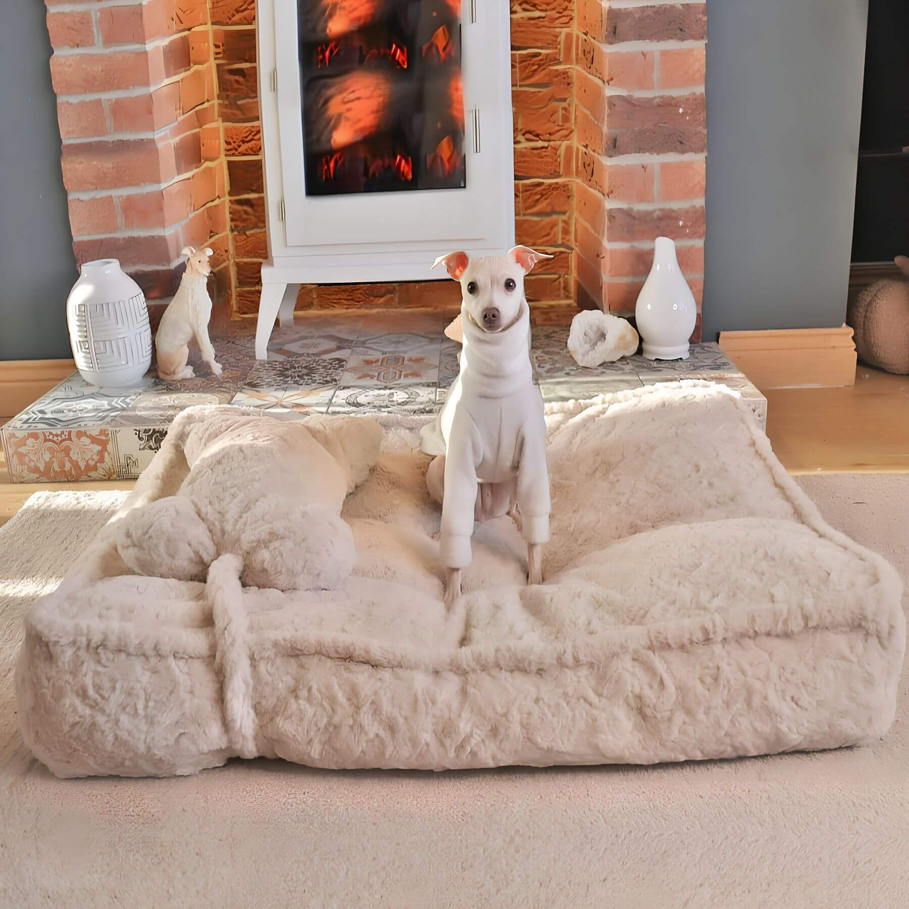Dog Bed in Bone Shape – Soft Sleeping Nest for Comfort and Relaxation