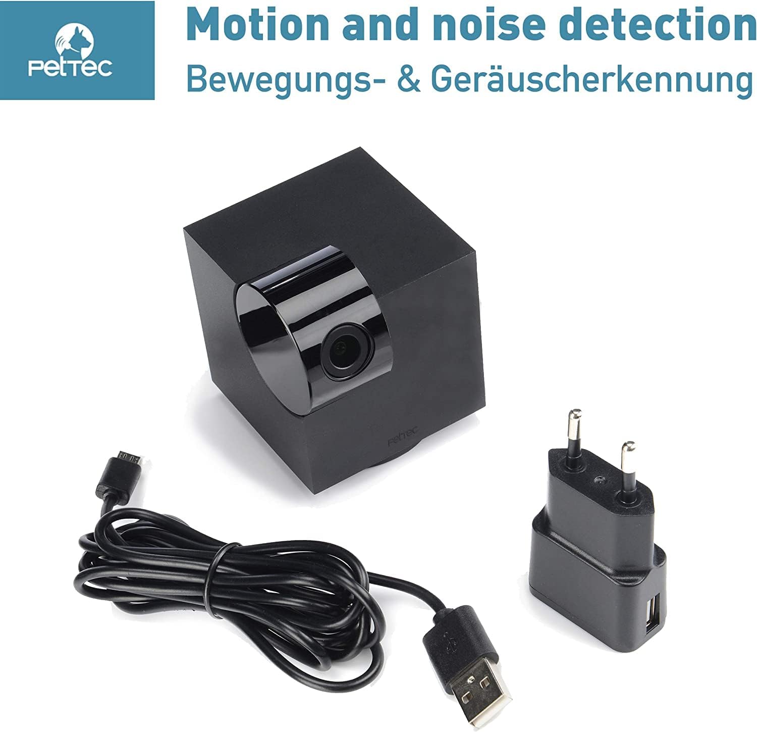 PetTec – Pet Cam Buddy Haustierkamera Futterautomat 8L für Katzen- & Hunde-Trockenfutter – Automatischer Futterspender mit WLAN & App-Steuerung -Inkl. 2-Wege-Audio, Bellerkennung & Nachtsicht