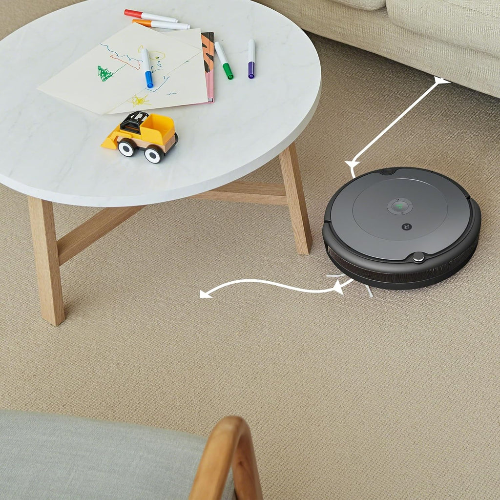 Robot aspirapolvere e lavapavimenti iRobot Roomba Combo Essential (Y0112), potente aspirazione e lavaggio, sistema di pulizia a 4 fasi, 3 livelli di aspirazione, pulizia Spot, controllabile tramite app, pulsanti o voce, Bianco