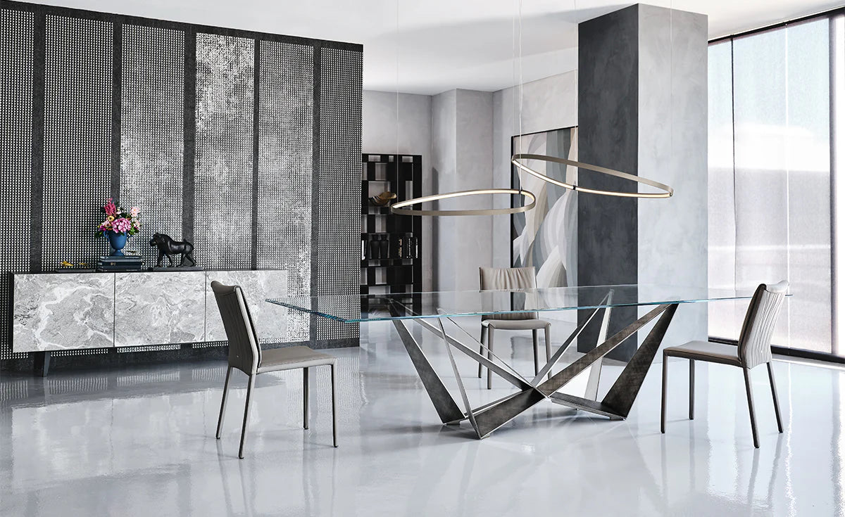 Cattelan Italia Tavolo da pranzo Skorpio Glas, rettangolare
