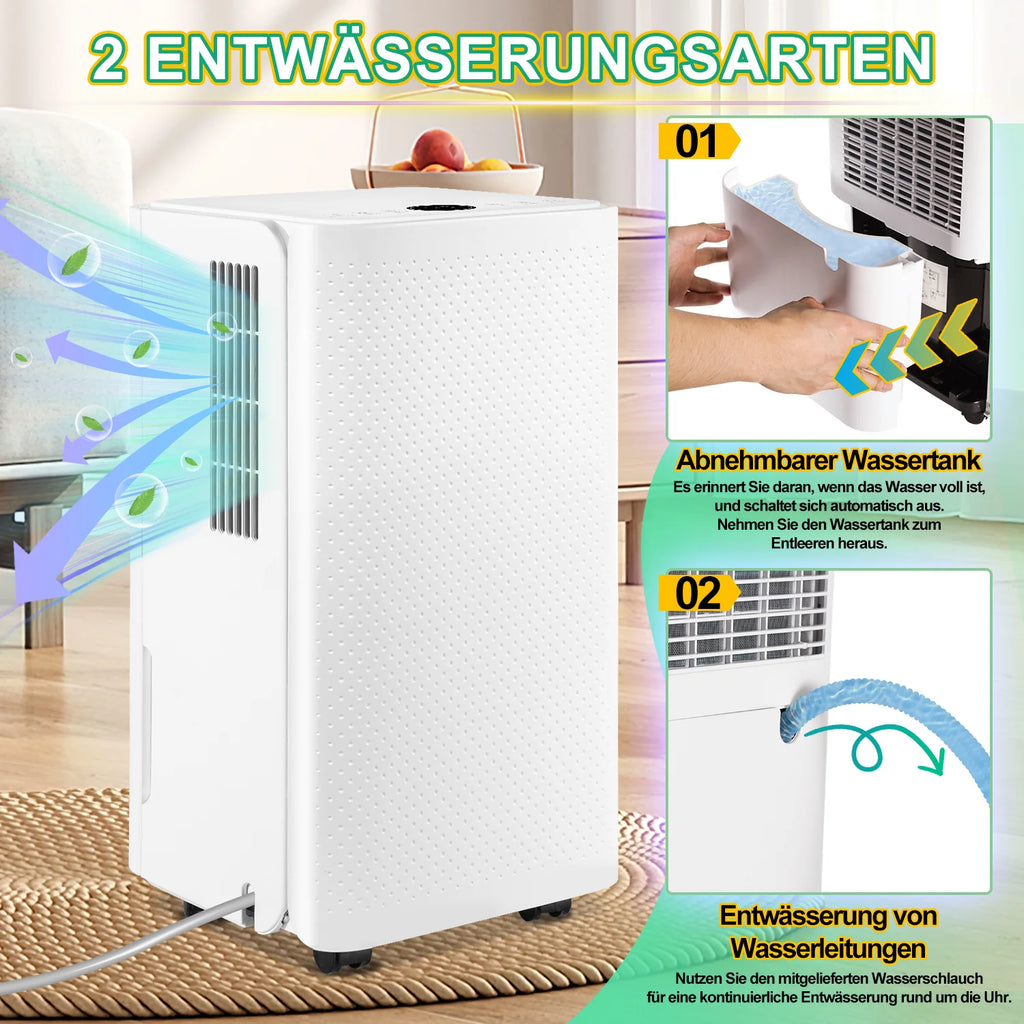 Sonnewelt Luftentfeuchter 16L mit Timerfunktion, Wschetrockungsfunktion, Abtaufunktion