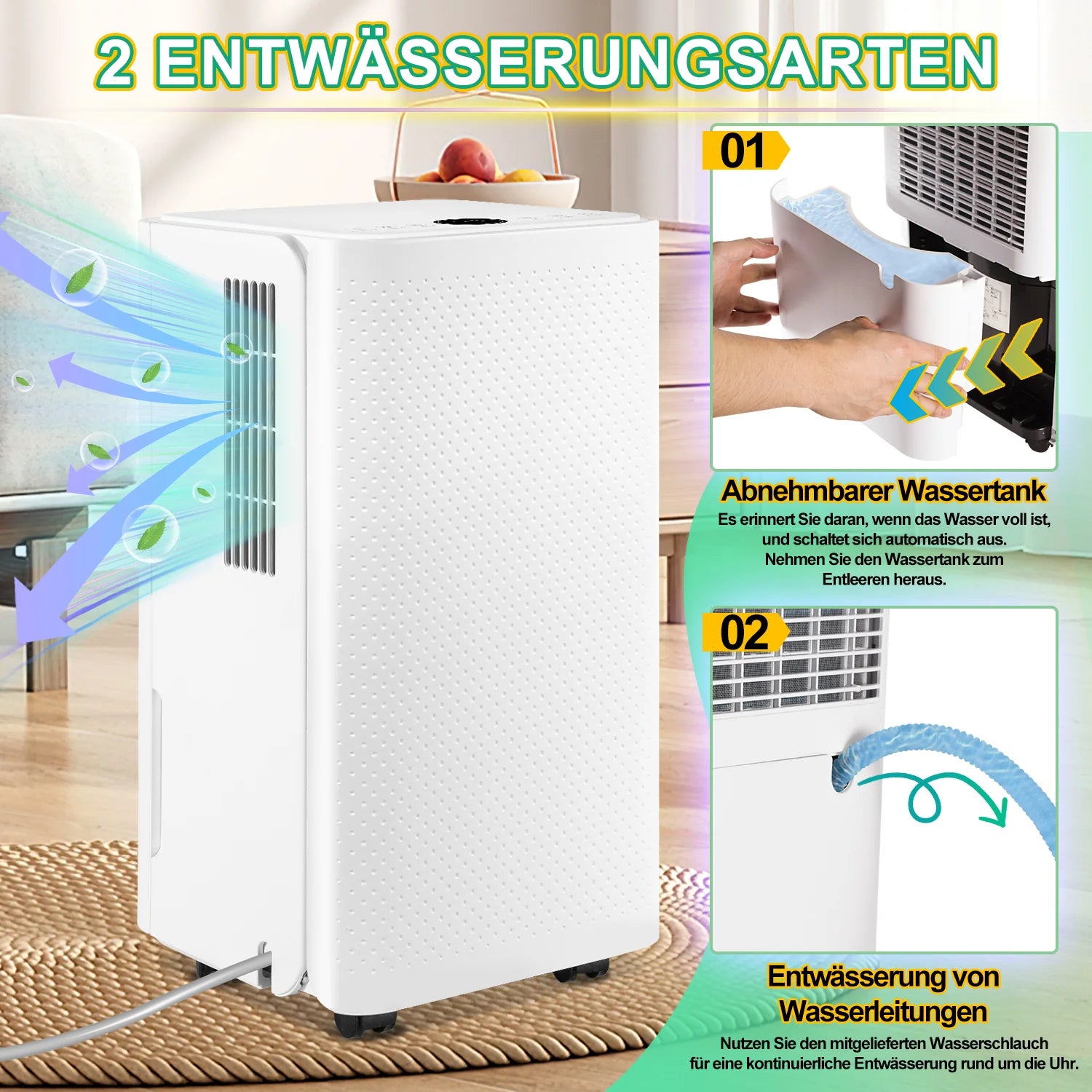 Sonnewelt Luftentfeuchter 16L mit Timerfunktion, Wschetrockungsfunktion, Abtaufunktion