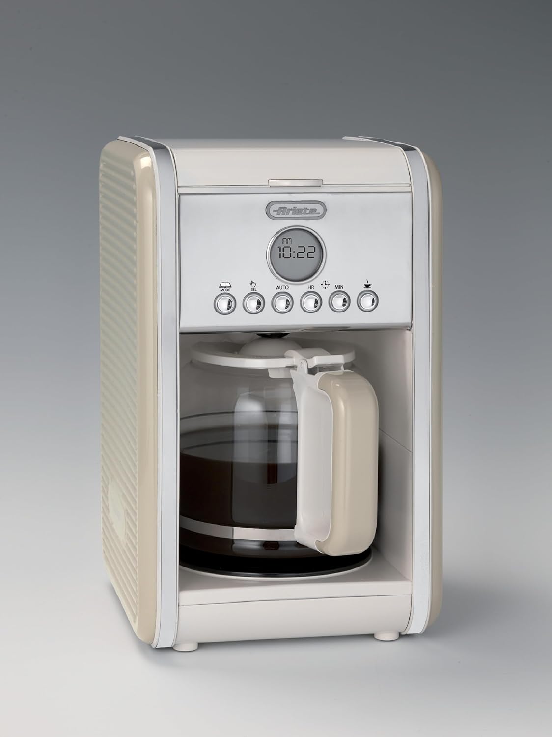 Ariete Vintage 1342 Macchina da Caffè Americano Retrò, Caraffa in Vetro Temperato, Fino a 12 Tazze, Timer 24 Ore, Spegnimento Automatico, Funzione Anti-Goccia, Piastra Riscaldante, Capacità 1.5 L, 2000 W, Verde