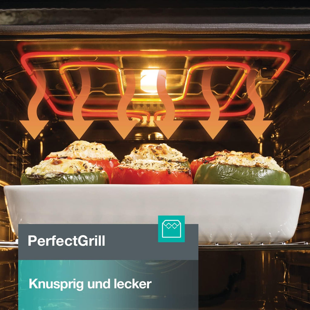 Gorenje GECS5C70XPA Forno elettrico con piano cottura in vetroceramica / 50 cm / 70 litri / GentleClose / Riscaldamento rapido / AirFry / ExtraSteam / Modalità pizza 300°C / Guide telescopiche / AquaClean / Zona arrosto / nero