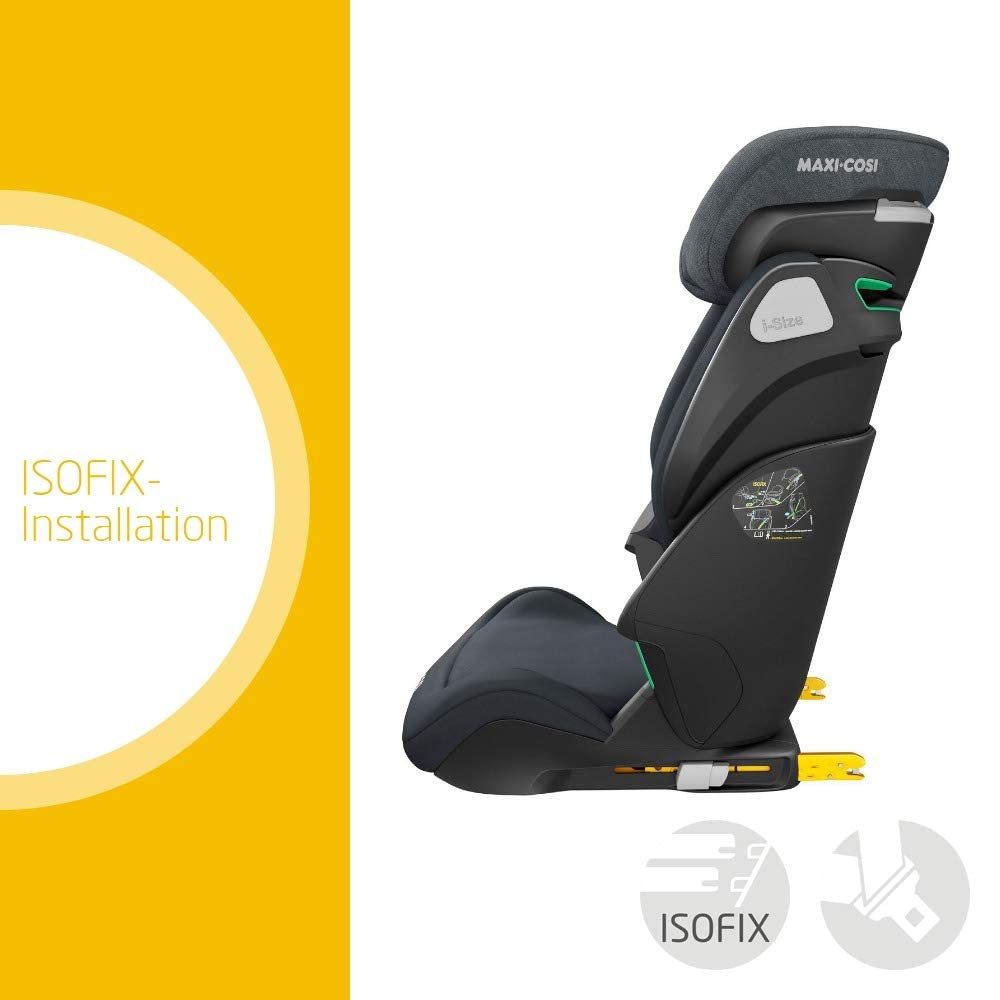 Maxi-Cosi Kore i-Size Seggiolino Auto, 3,5–12 anni, 100–150 cm, Seggiolino ISOFIX, Altezza/larghezza regolabile, Side Protection System Plus, Installazione facile e veloce, Authentic Graphite
