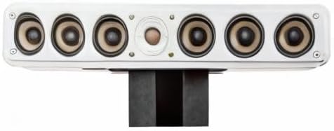 Polk Audio SIGS35CELWT Signature Elite ES35 Altoparlante centrale, altoparlante centrale sottile ad alta risoluzione, certificato Hi-Res, compatibile con Dolby Atmos e DTS:X, bianco