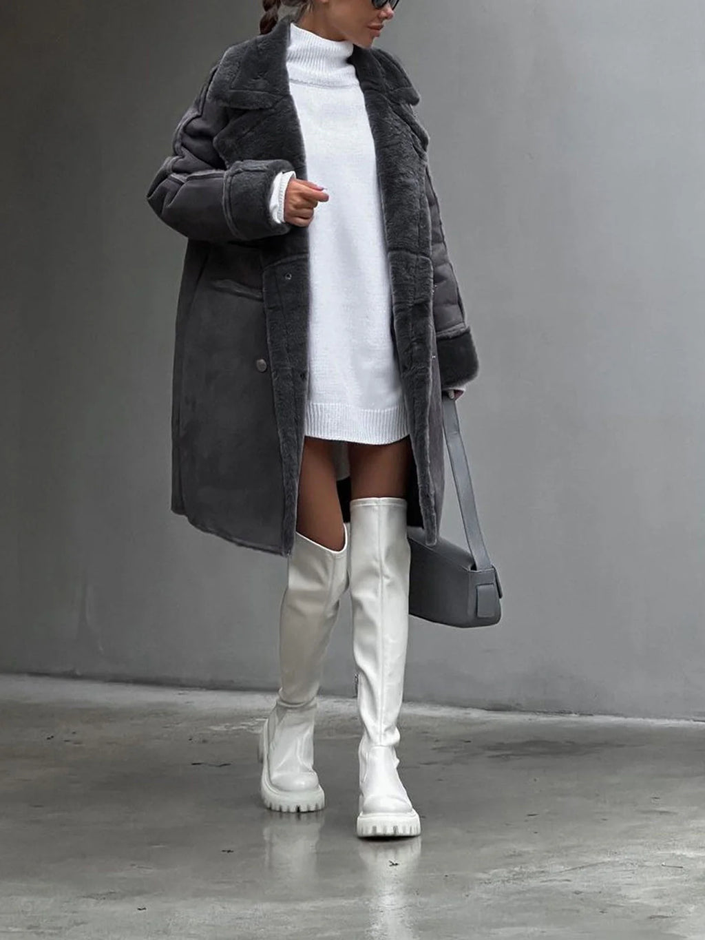 Comodo cappotto da donna in pile