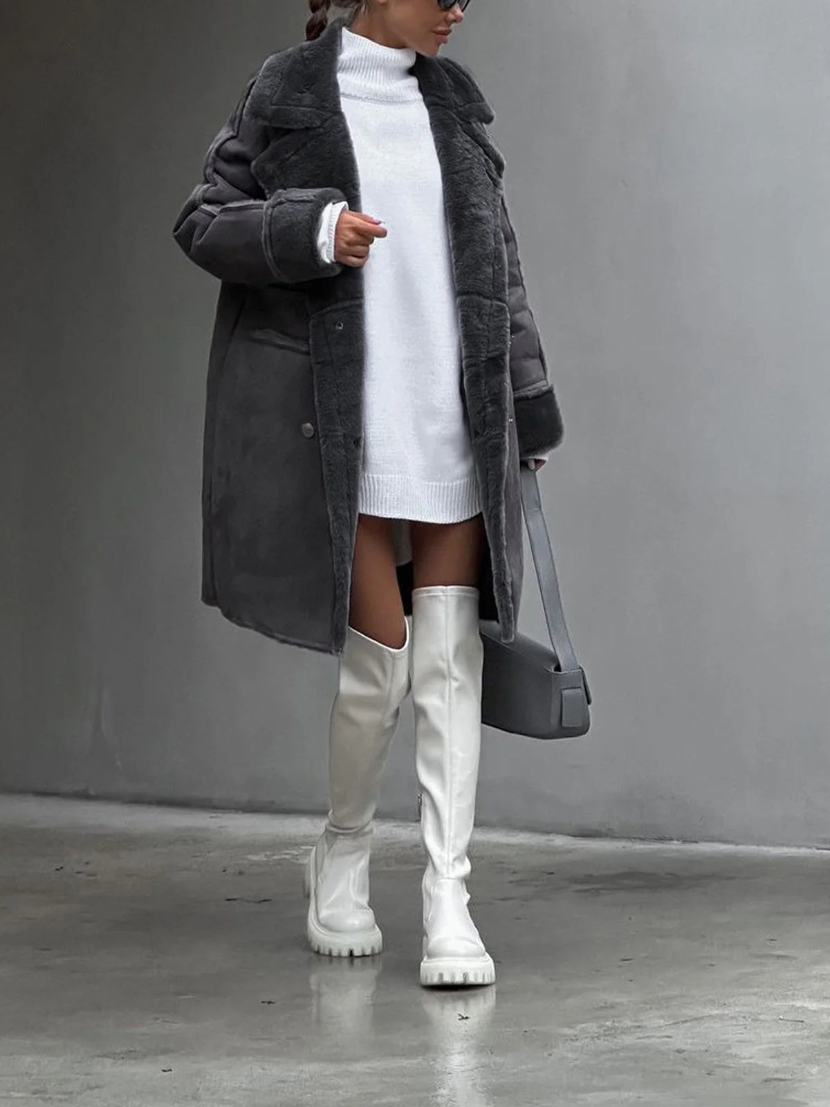 Comodo cappotto da donna in pile