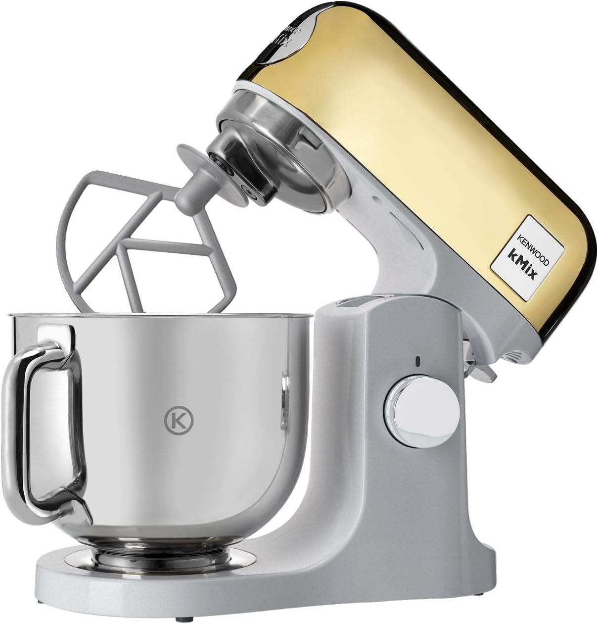 Kenwood kMix KMX750RD Robot da cucina, Ciotola in acciaio inox da 5 litri, Sistema di sicurezza Safe-Use, Corpo in metallo, 1000 Watt, Inclusi set di 3 accessori da pasticceria e paraspruzzi, Rosso
