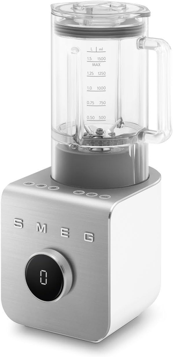 SMEG, Hochleistungsmixer BLC01BLMEU, 5 voreingestellte Programme, 9 manuelle Geschwindigkeitsstufen, Pause & Pulse-Funktion, Kunststoffgehäuse, rutschfeste Basis, 1400 W, Schwarz