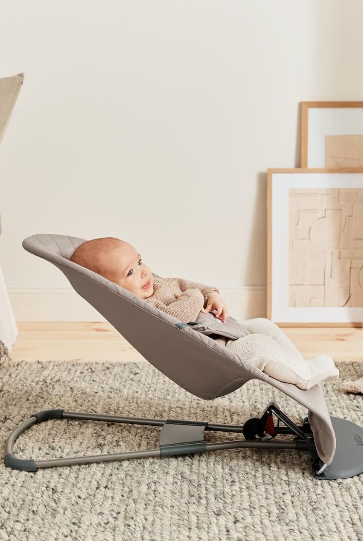 BabyBjörn Sdraietta Bliss, Tessuto, Trapuntatura classica, Grigio Sabbia