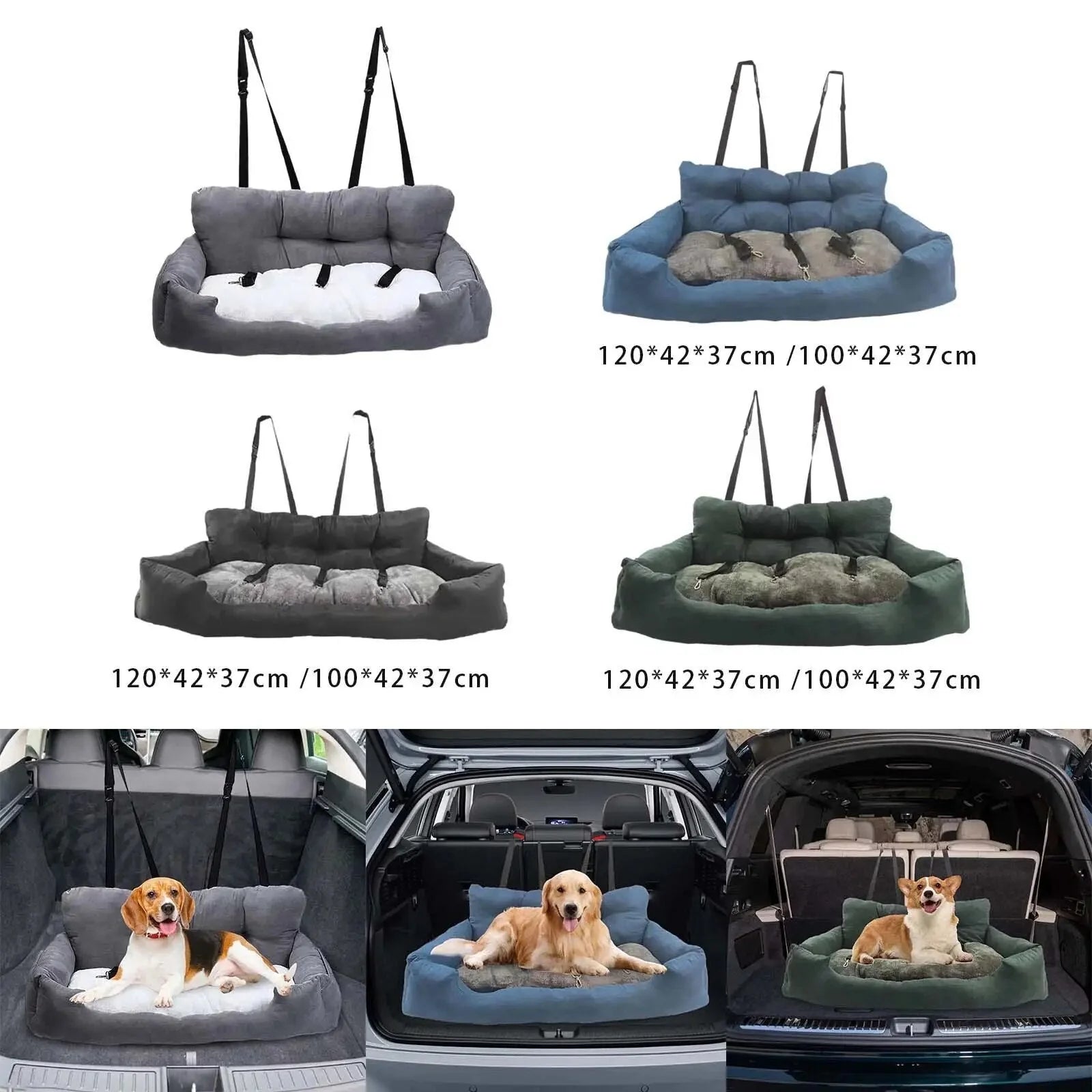 Comodo lettino per auto per cani - Trasporto sicuro e confortevole