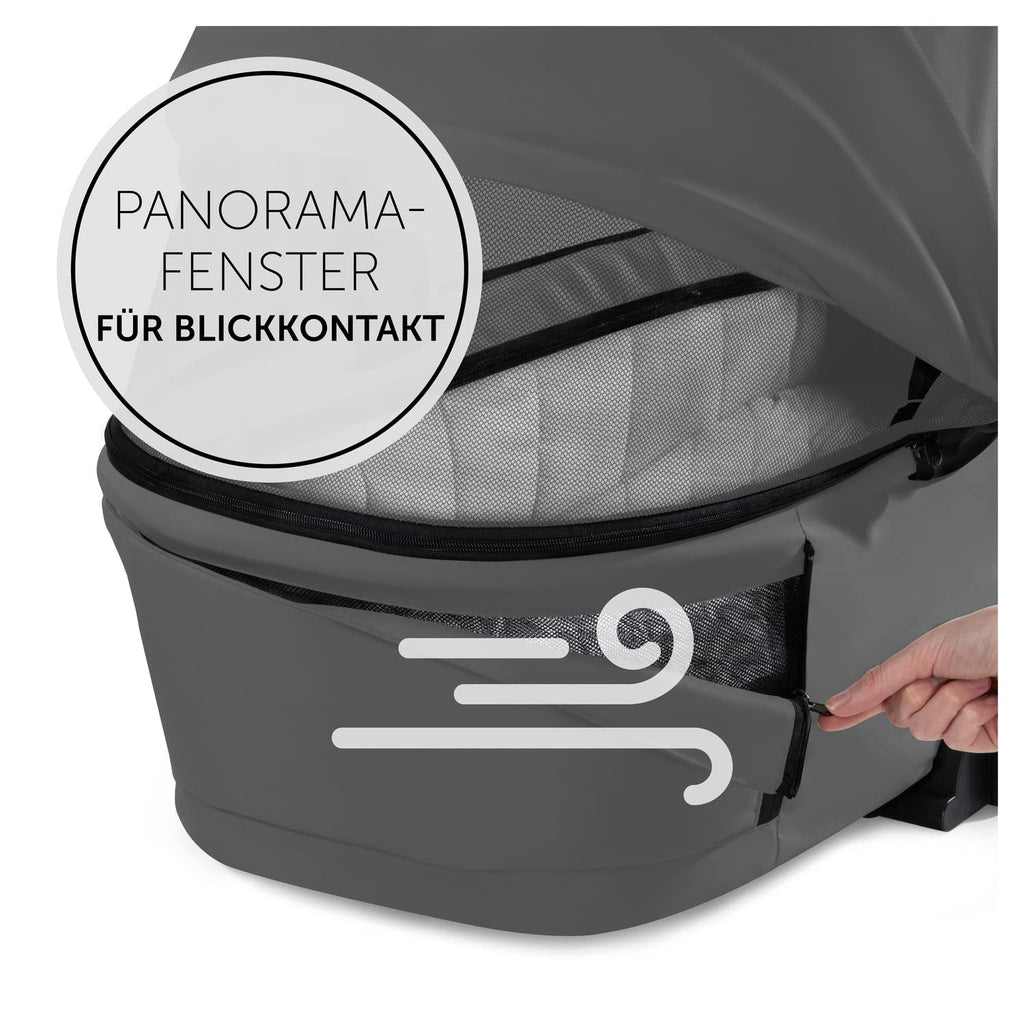 hauck Kinderwagen mit Beindecke Walk N Care ab Geburt bis 22 kg mit Liegefunktion, Becherhalter, Sitz Wendbar & Höhenverstellbar, Gummireifen, Teleskopgriff, UPF 50+, Zusammenklappbar (Dark Navy Blue9