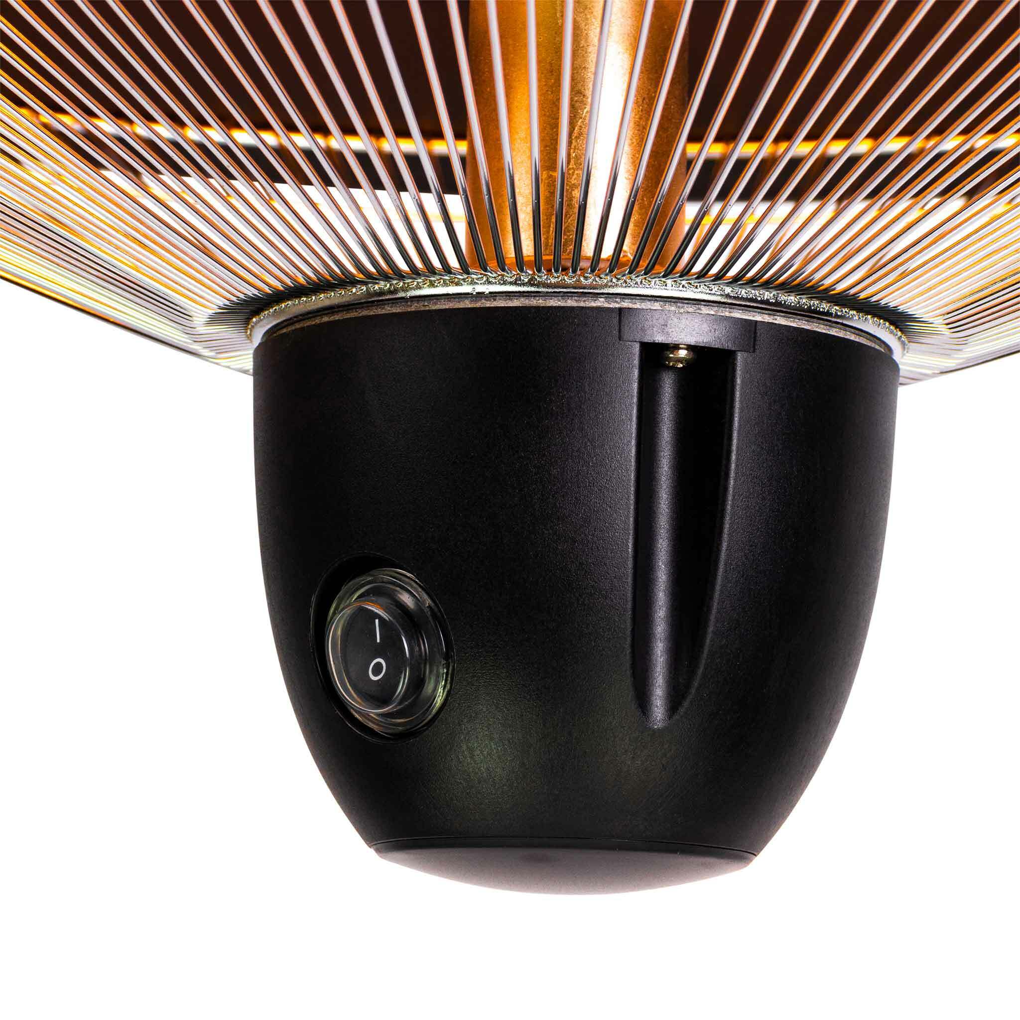 Fornorth Heizstrahler Riscaldatore da soffitto Deluxe 2000W telecomando, nero