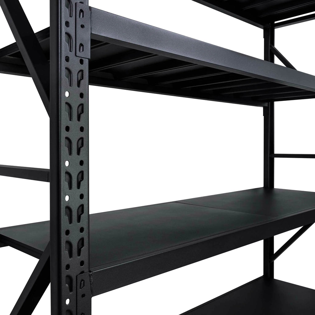 Scaffale Fornorth per carichi pesanti 1600kg, 200x60x200cm, nero
