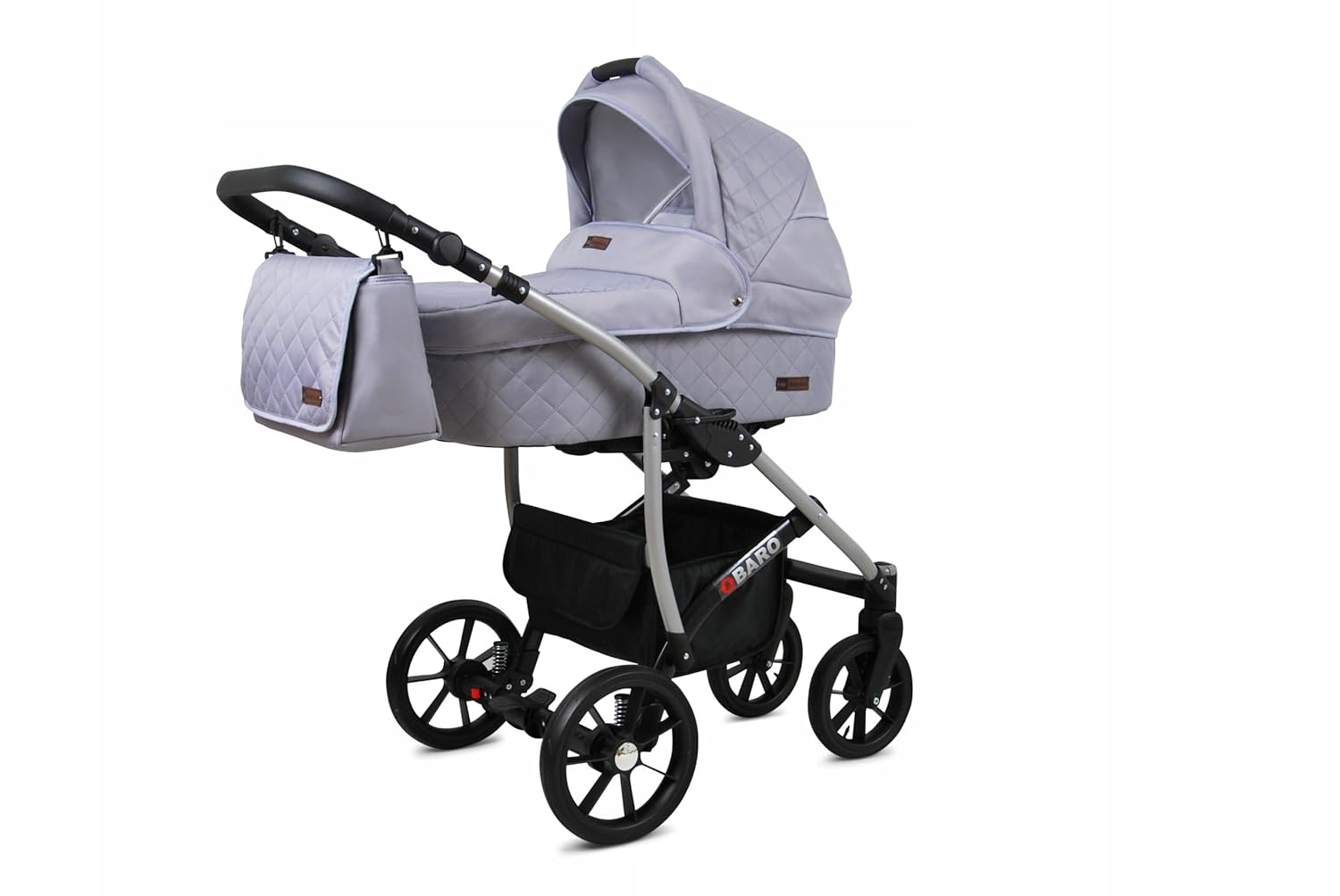 BabyLux® Bambimo Kinderwagen Set 3 in 1 - Qbaro - incl. Babywanne, Buggy Sportsitz, Auto-Babyschale - Autositz - Kinderwagenset - Kombikinderwagen mit Wickeltasche, Regenschutz usw.
