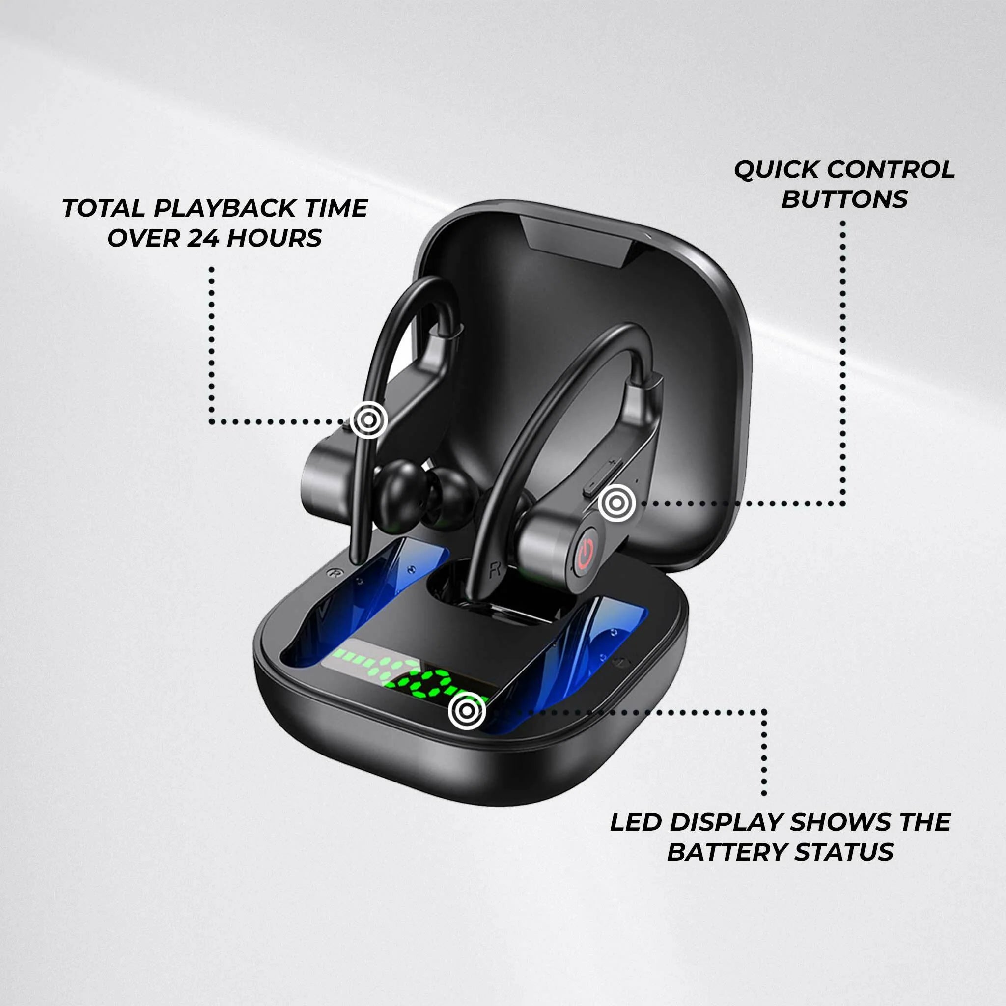 Auricolari Bluetooth KuuraPods Sport v2