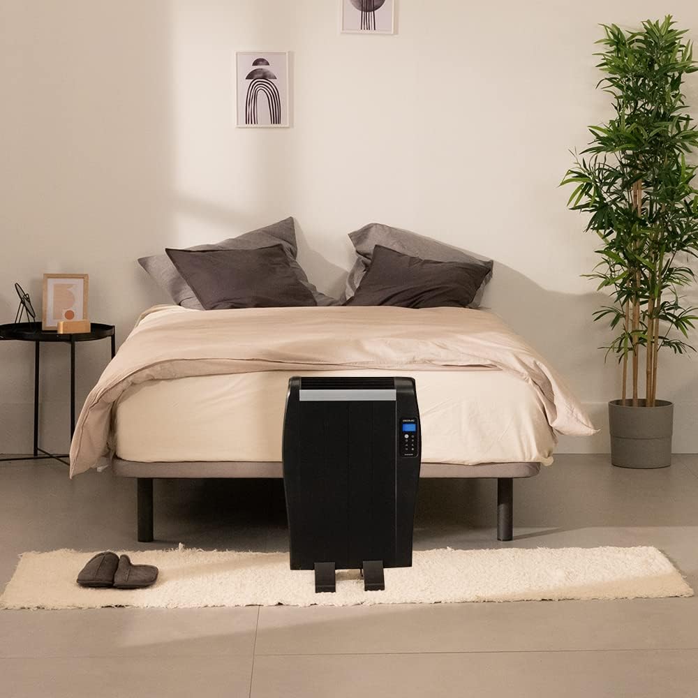 Cecotec Radiatore a olio con telecomando ReadyWarm 2500 Thermal. 1800 W, 12 elementi in alluminio, schermo LCD, 3 modalità di riscaldamento, timer, design sottile, protezione contro il surriscaldamento Overprotect System