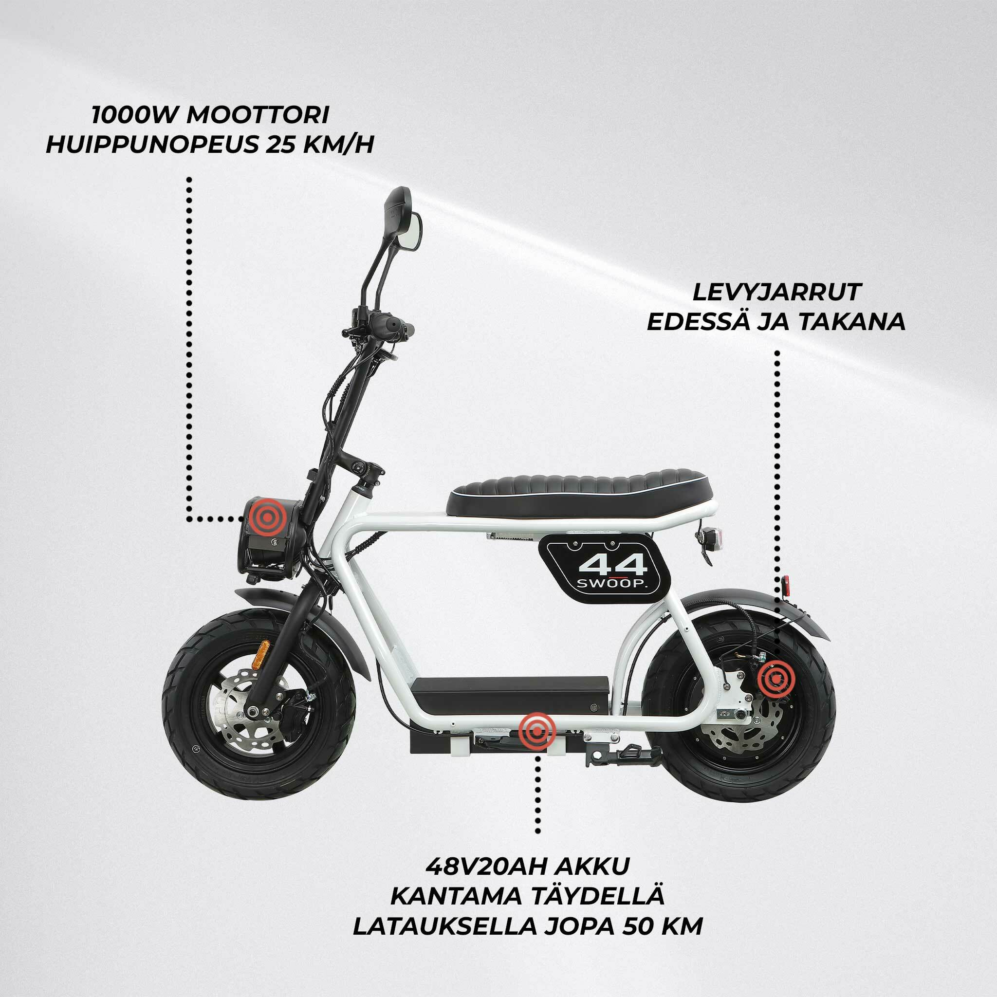 Swoop Elektro Moped 1000W Wei