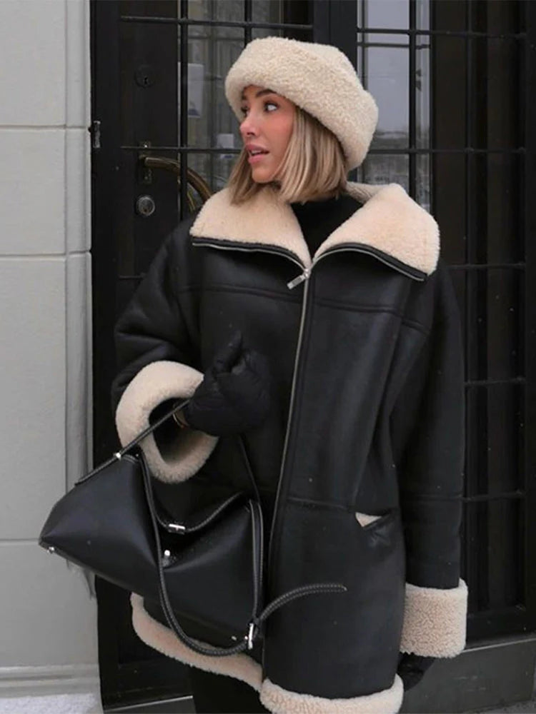 Lozenda - Cappotto di pelliccia caldo