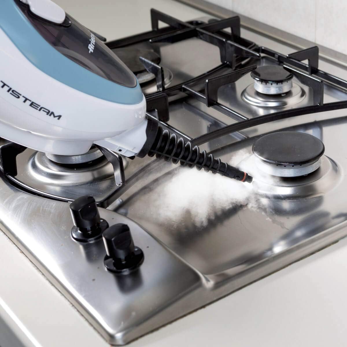 Ariete 4164 Scopa a vapore 10-in-1, 1500W, serbatoio 350cc, elimina fino al 99% dei batteri, per tutti i pavimenti, vapore continuo portatile 18 minuti, autonomia illimitata, bianco