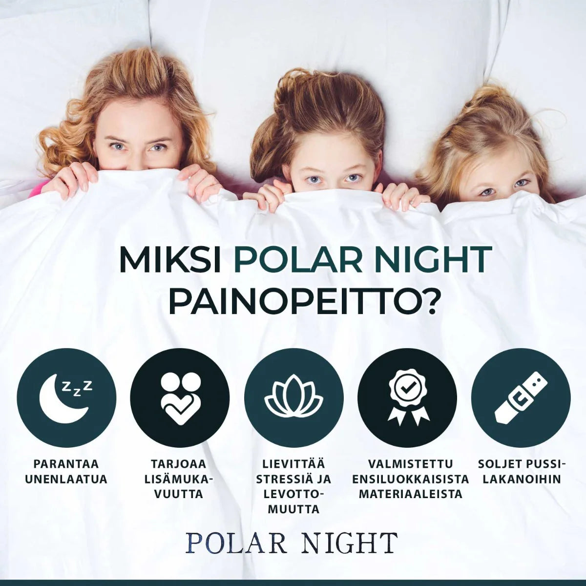 Polar Night Coperta ponderata 5-13kg, 150x200cm, Cotone