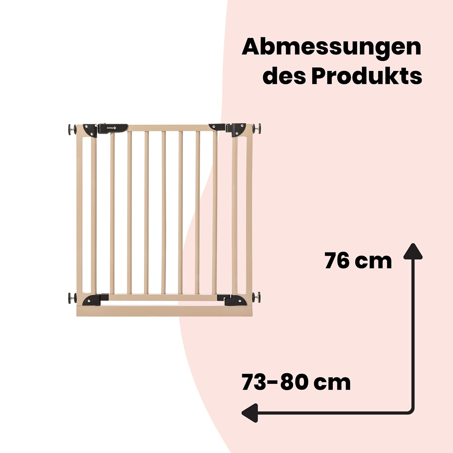 Safety 1st Easy Close Extra Tall, extra hohes (91 cm) Sicherheitsgitter aus Metall, druckfest, ideal für Kinder und Haustiere, mit einer Breite, die sich von 73 auf 80 cm ausdehnen lsst, wei