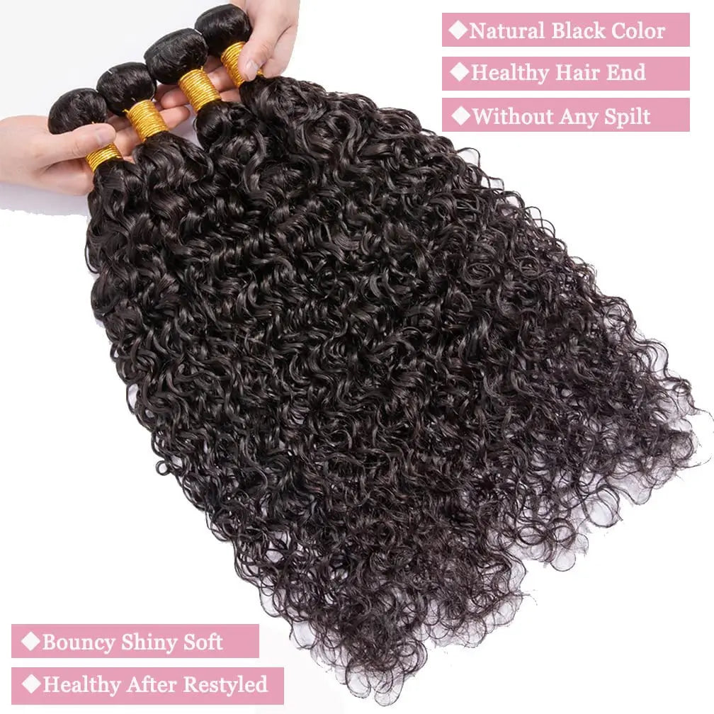 LavishBeauty Ricci Profondi Brasiliani Con Frontale 13x4
