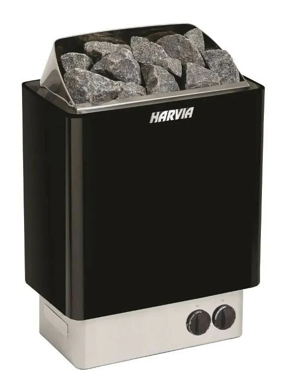 Harvia Stufa per sauna elettrica KIP60, 6kW, 5-8m, controllo fisso, nero