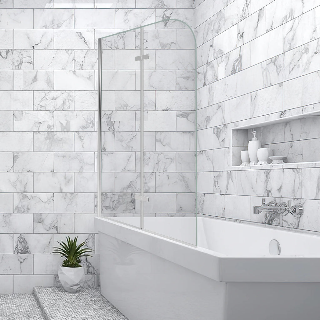 Sonnewelt Duschwand für badewanne Faltbare Glas Duschtrennwand