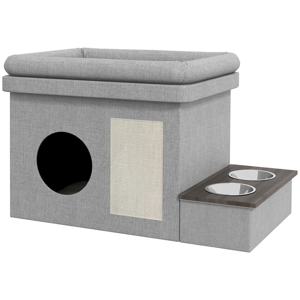 Set di 2 ciotole in acciaio inossidabile grigio 78x48x49,5 cm