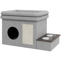 Set di 2 ciotole in acciaio inossidabile grigio 78x48x49,5 cm