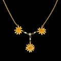 Gelber Sterntaler Collier - Zierlich mit Perlen