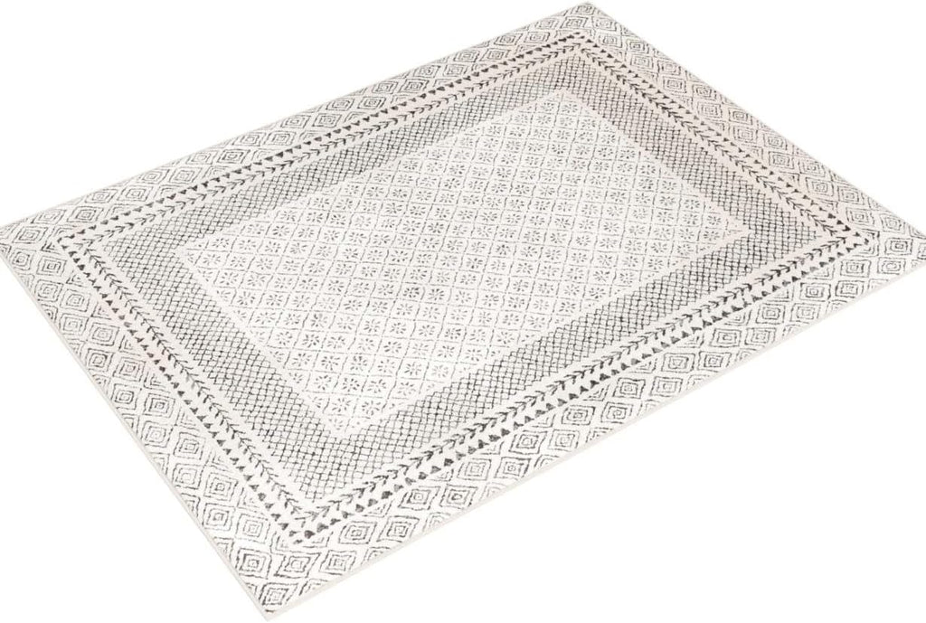 Surya Monaco Tappeto Soggiorno Boho, Grande Tappeto Camera da Letto 200x274 cm - Tappeto per Sala da Pranzo con Motivo Geometrico, Tappeto Soggiorno Moderno Scandinavo in Beige, Grigio Carbone