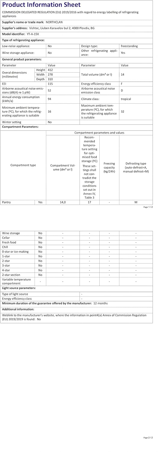 NORTHCLAN Mini Frigo per Camera 15 L, con 220 V CA/12 V CC per Uso in Auto e Casa, Frigorifero Portatile e Scaldavivande Perfetto per Bevande, Cosmetici, Snack, Modalità Max ed Eco, Nero