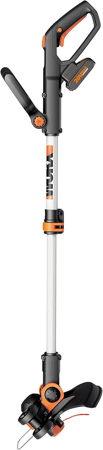 WORX WG163E Akku Rasentrimmer 20V & WG547E.9 Akku-Laubbläser Turbine 20V - höhe Leistung mit Turbinen-Technologie