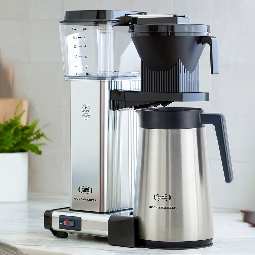 Moccamaster KBGT, Macchina da caffè con filtro e brocca termica, Macchina da caffè con filtro, Bianco sporco, 1.25L
